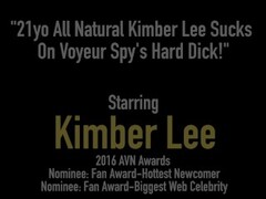 21yo All Natural Kimber Lee Sucks On Voyeur Spy's Hard Dick! Thumb