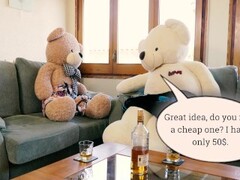 Italian beauty Valentina Bianco 3some sex scene with teddy bears Thumb