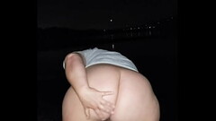 Sneaky ass spread at the river in the open Thumb