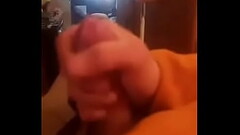 Blasting cum Thumb